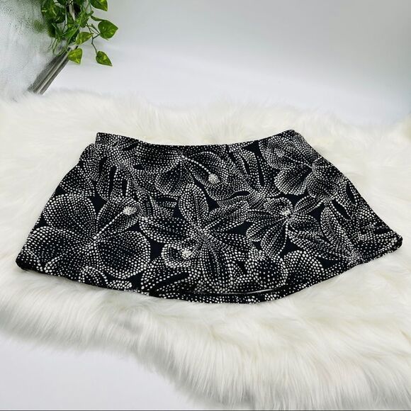 Islander B&W Floral Design Swim Skirt Sz 10 - Picture 4 of 12